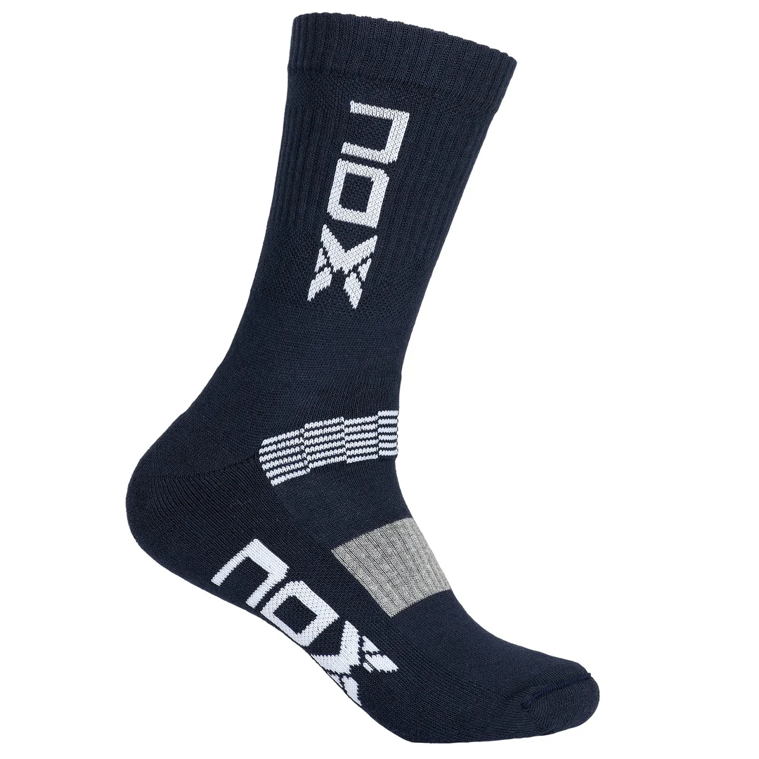 SOCKS MC BLUE WITH WHITE VERTICAL LOGO NOX