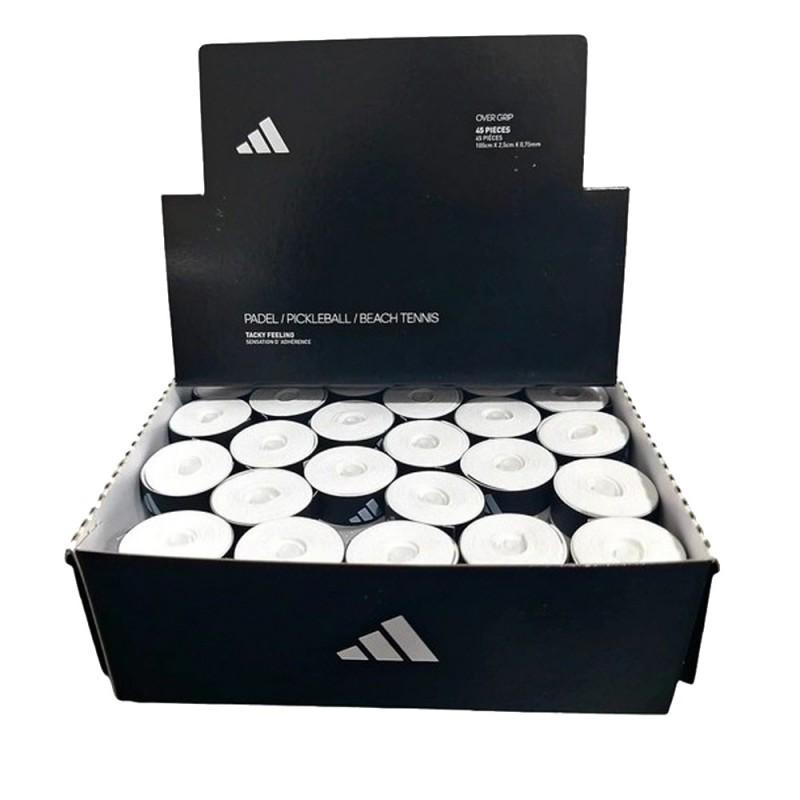 Adidas Perforated White Overgrips Drum (x45)