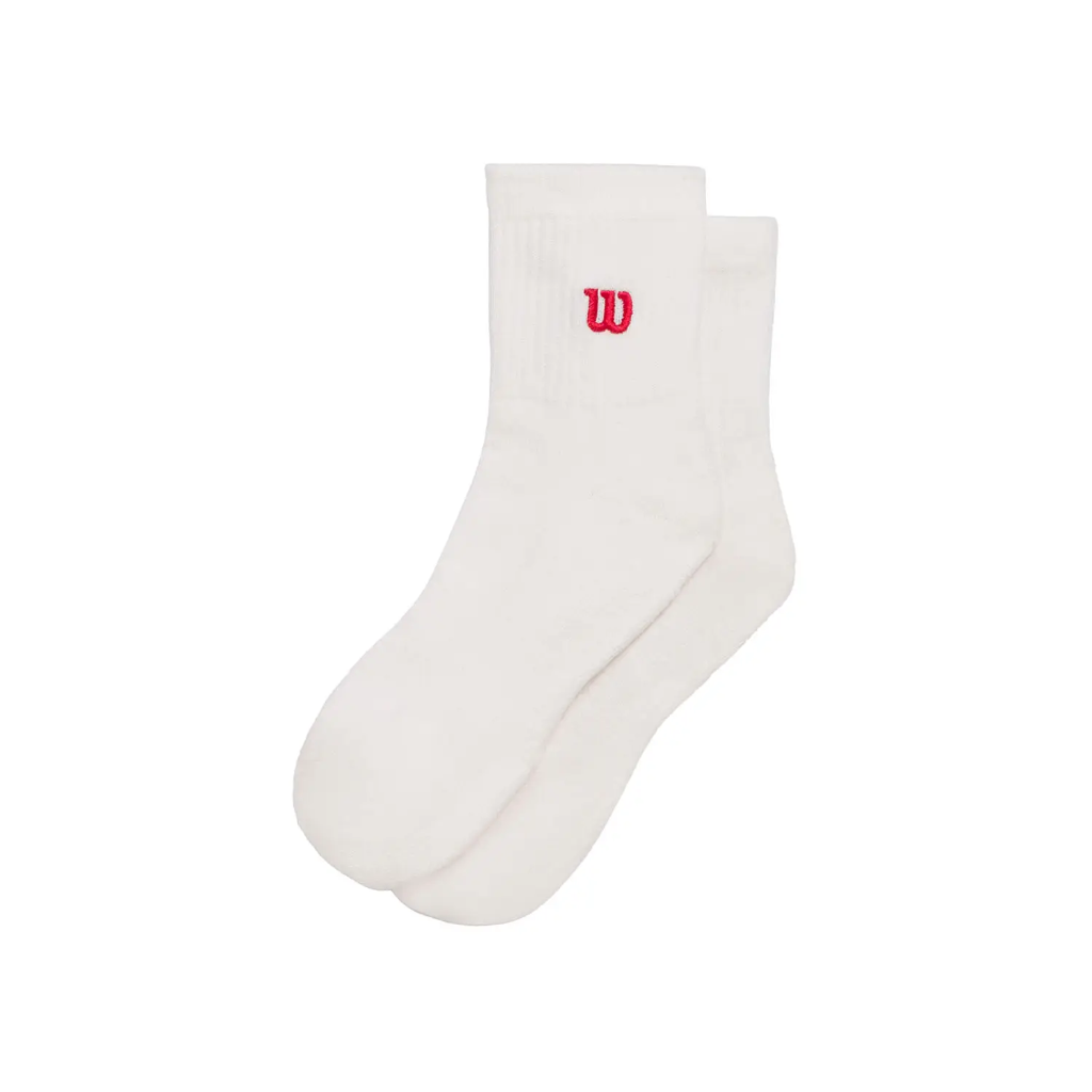 WILSON QUARTER-LENGTH SOCK WT/ RD