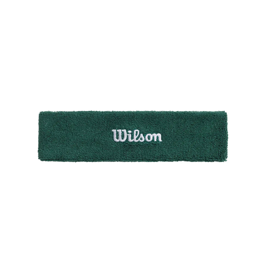 WILSON TERRY LOGO HEADBAND FIELD GREEN 