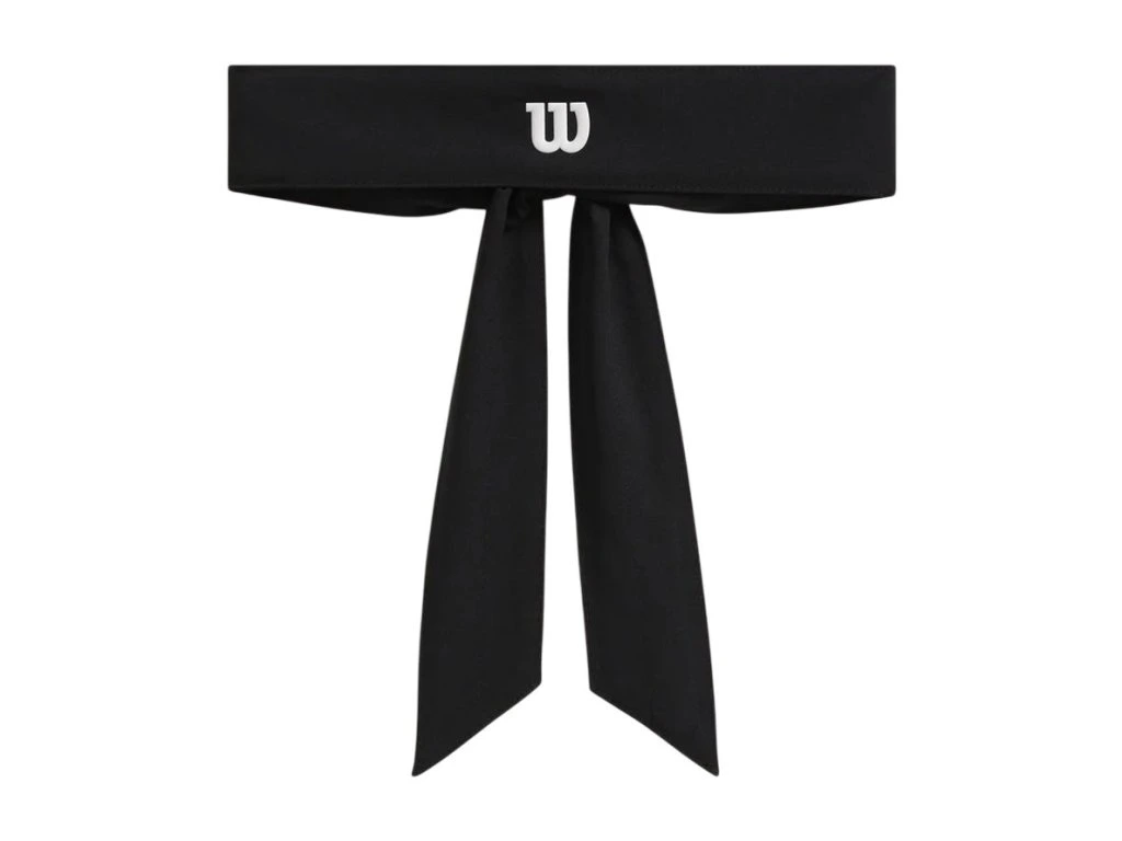 WILSON TIE HEADBAND BLACK