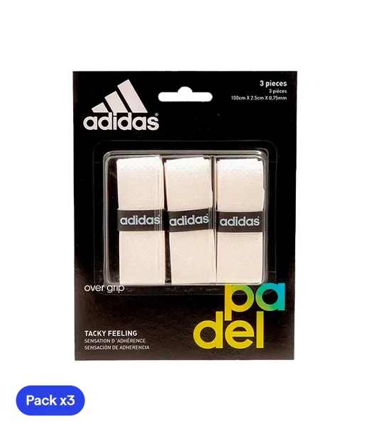 Adidas Perforated White Overgrip x3