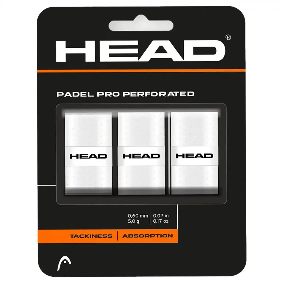 HEAD PADEL PRO 3 PCS PACK OVERGRIP WHITE