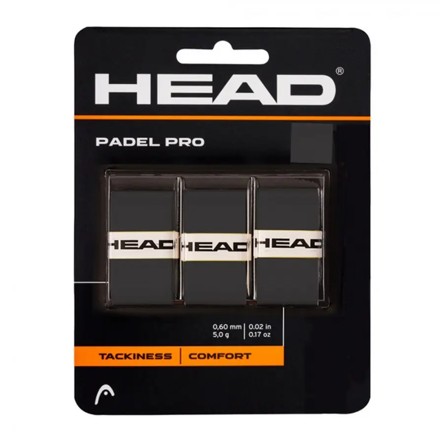 HEAD PADEL PRO 3 PCS PACK OVERGRIP BLACK